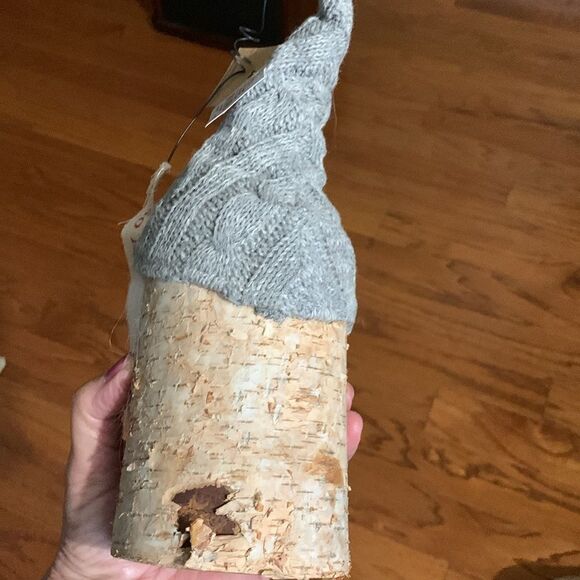 Mud Pie Birch log wood GNOME NWT - Picture 6 of 7